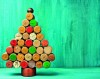 δέντρο φελλός DIY κατασκευή χριστούγεννα